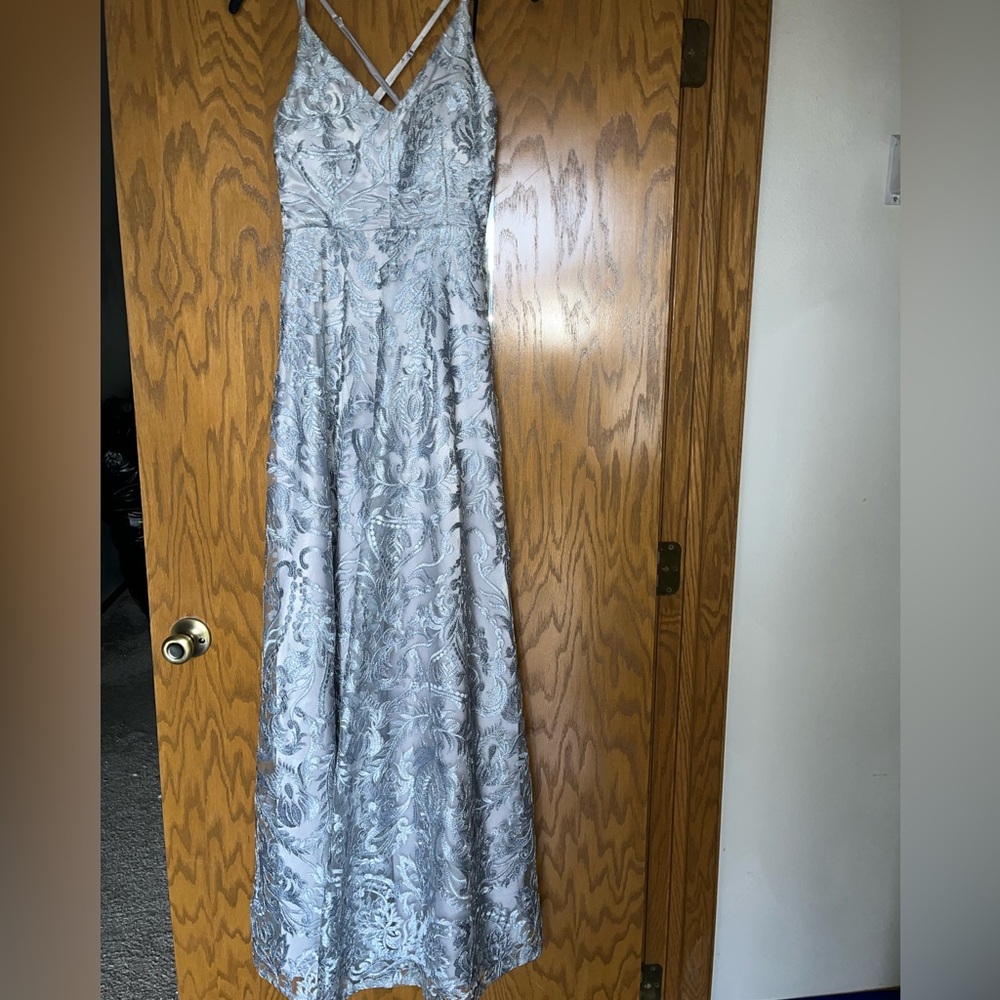 Light blue lace prom dress — size 1